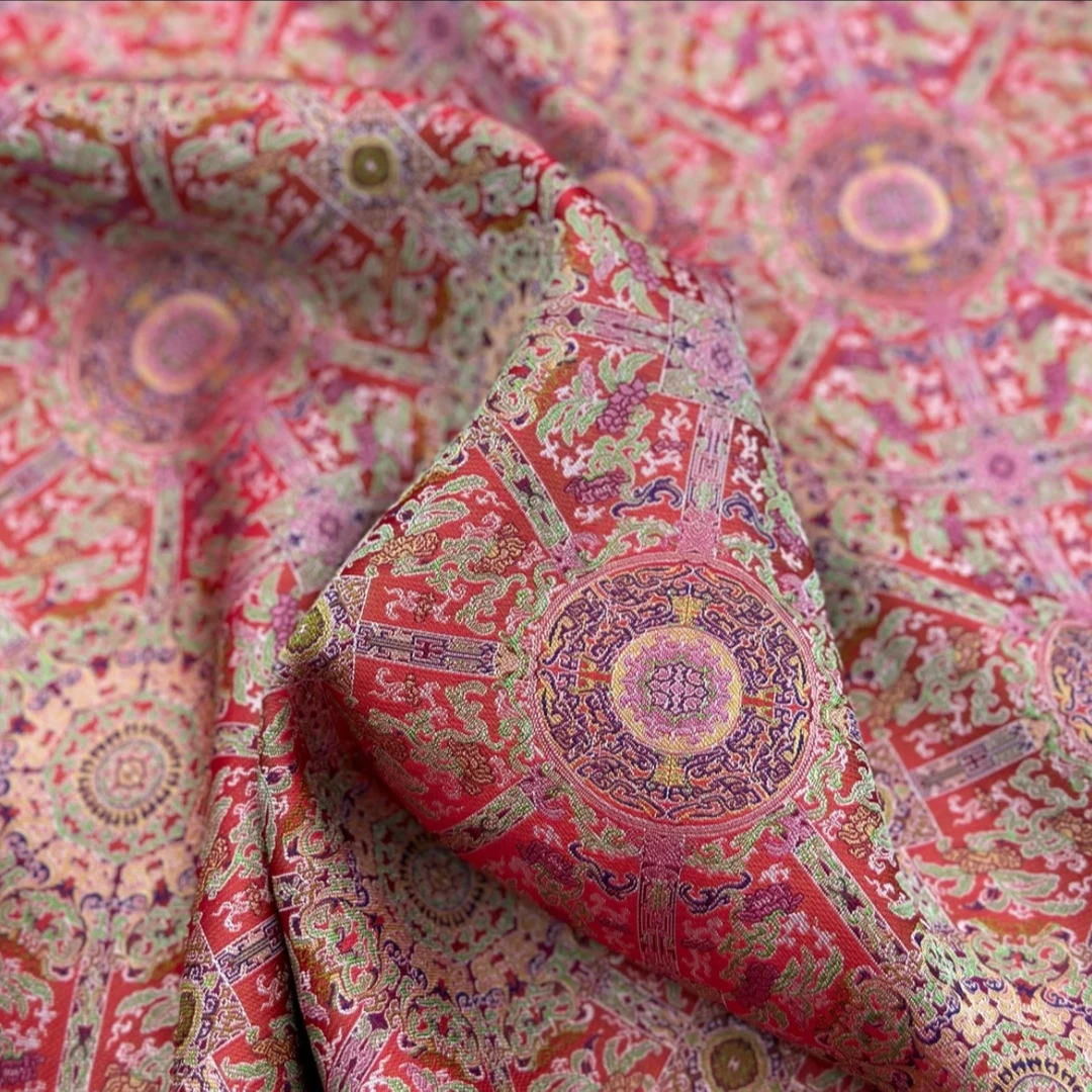 真丝桑蚕丝 宋锦 八达晕 宽幅（定制产品）