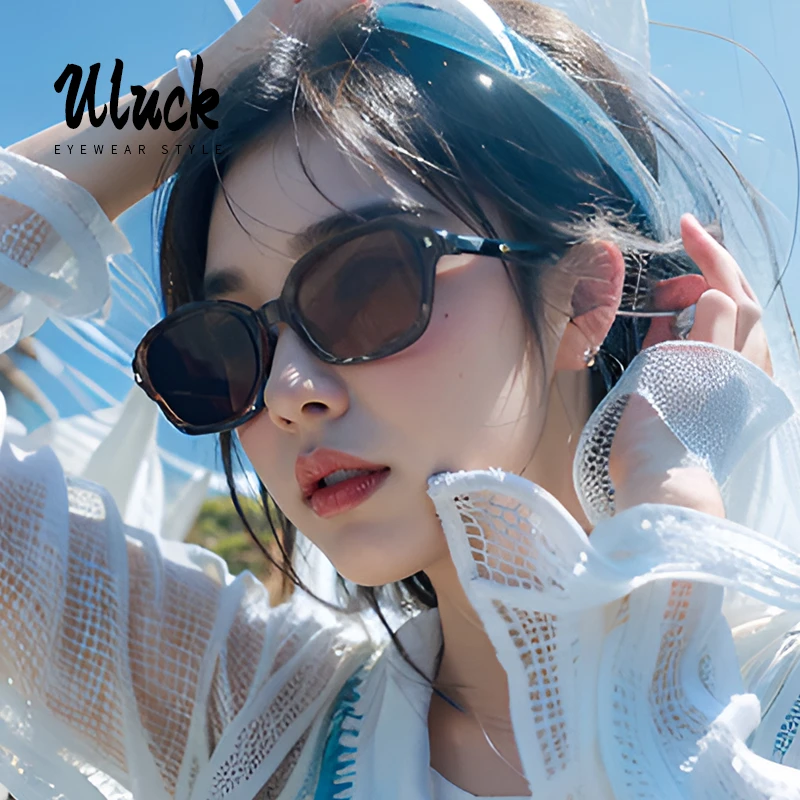 ULUCK-折叠墨镜女复古潮小框网红太阳眼镜街拍偏光防紫外线太阳镜
