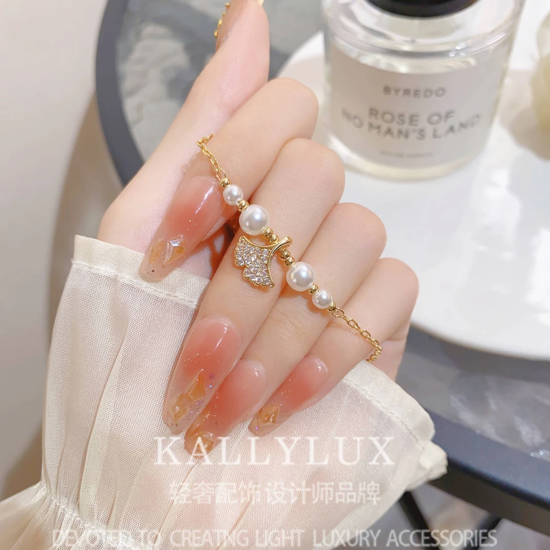 铜合金合成锆石手链 【芷裙】气质小众轻奢时尚设计师精致简约女款