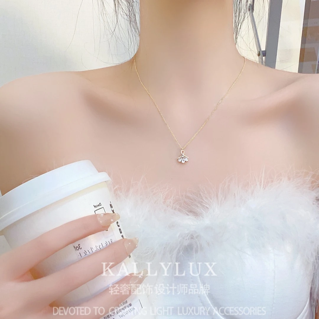 铜合金项链  【心裙】轻奢配饰设计师吊坠简约气质小众设计感ins