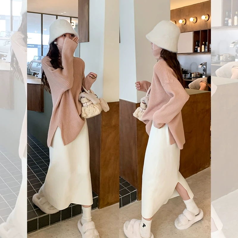 【年末清清】曾小咸纯色针织半身裙女Z233BB0769