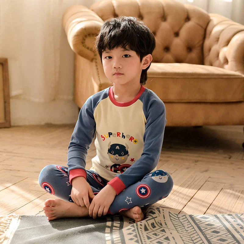 咿乐喵儿童内衣套装男童秋衣秋裤男宝宝棉家居服小孩保暖线衣线裤