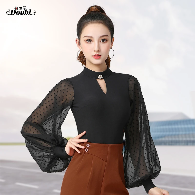 丹宝罗舞服旗舰店直播女款国标舞雪纺秋冬雪纺服交谊舞摩登舞跳舞