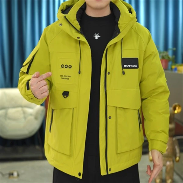 【麦炫严选】新冬季男士潮牌宽松休闲百搭连帽保暖防风外套8839