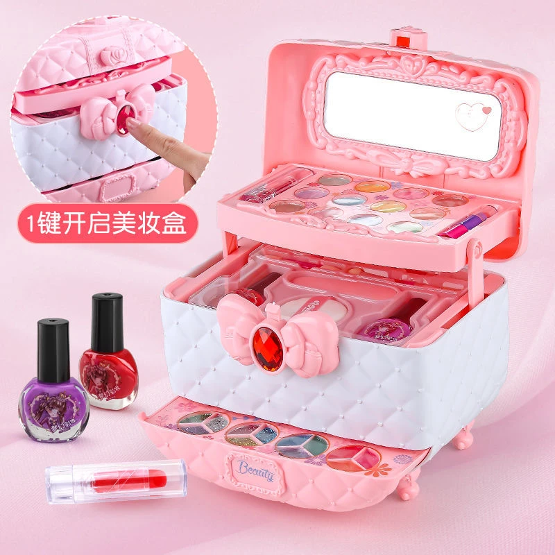 儿童化妆盒品化妆品套装无毒可水洗公主小孩子口红小伶玩具3-6岁