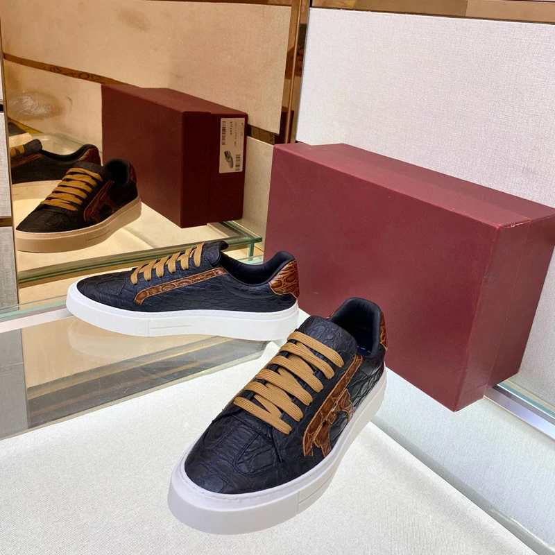 高端潮流男鞋时尚轻奢欧美风男士潮牌休闲板鞋新款舒适高级感潮鞋