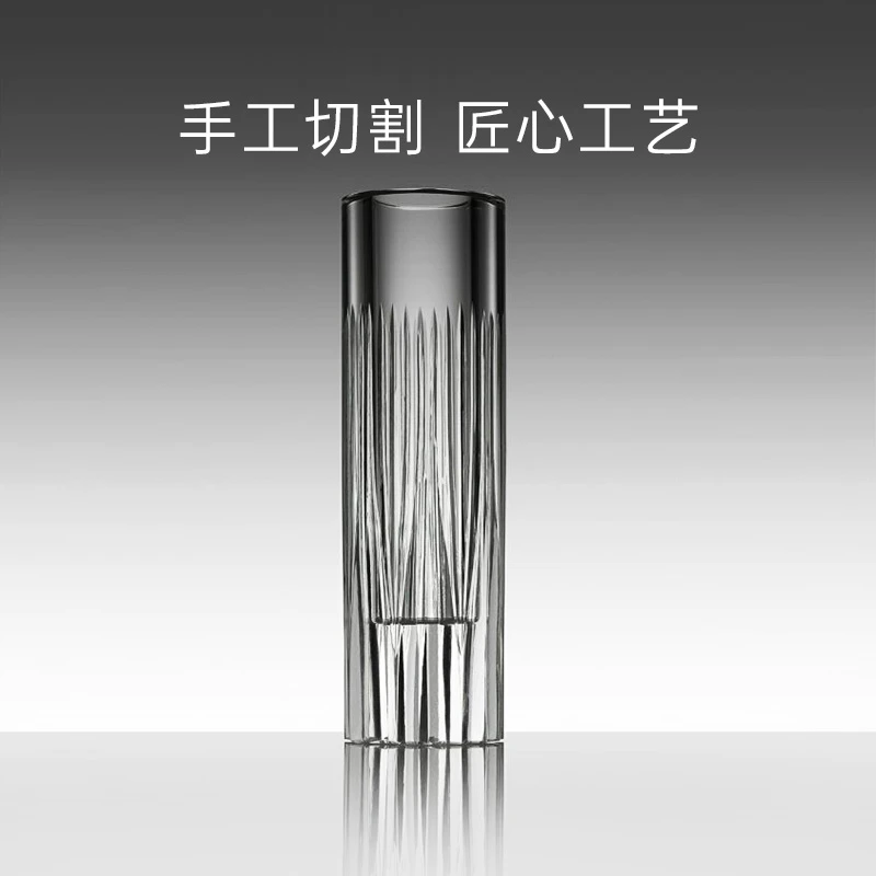 LOMONOSOV尖锋水晶玻璃花瓶客厅装饰摆件插花瓶轻奢高档礼盒z