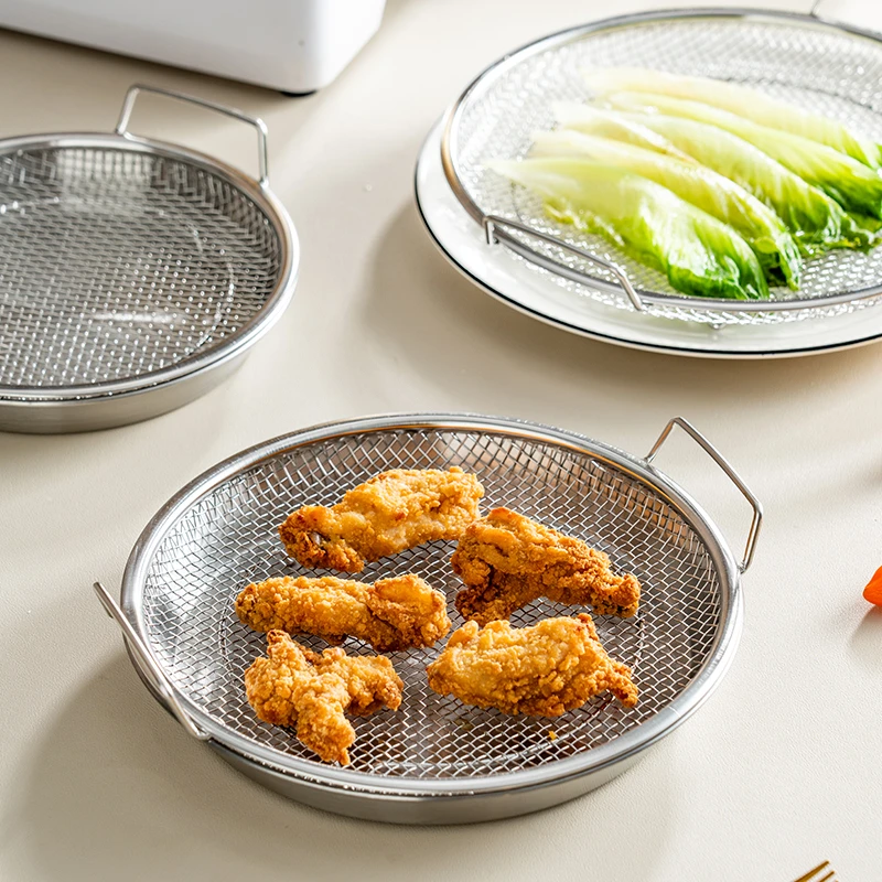 onlycook家用滤油盘厨房不锈钢沥油盘 油炸过滤漏油托盘沥水盘子