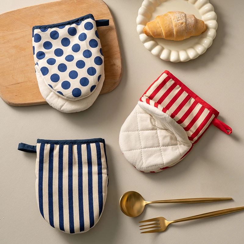 onlycook加厚微波炉隔热手套家用耐高温棉麻烤箱蒸箱专用手套烘焙