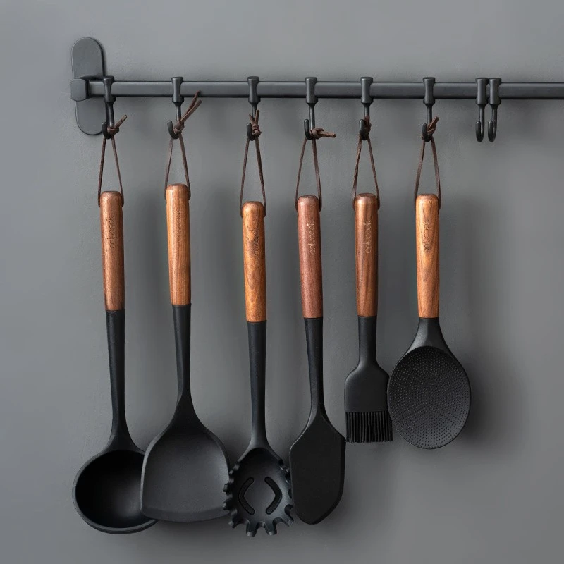 硅胶锅铲勺套装木柄耐高温锅铲专用不伤锅炒菜铲子家用汤勺饭勺