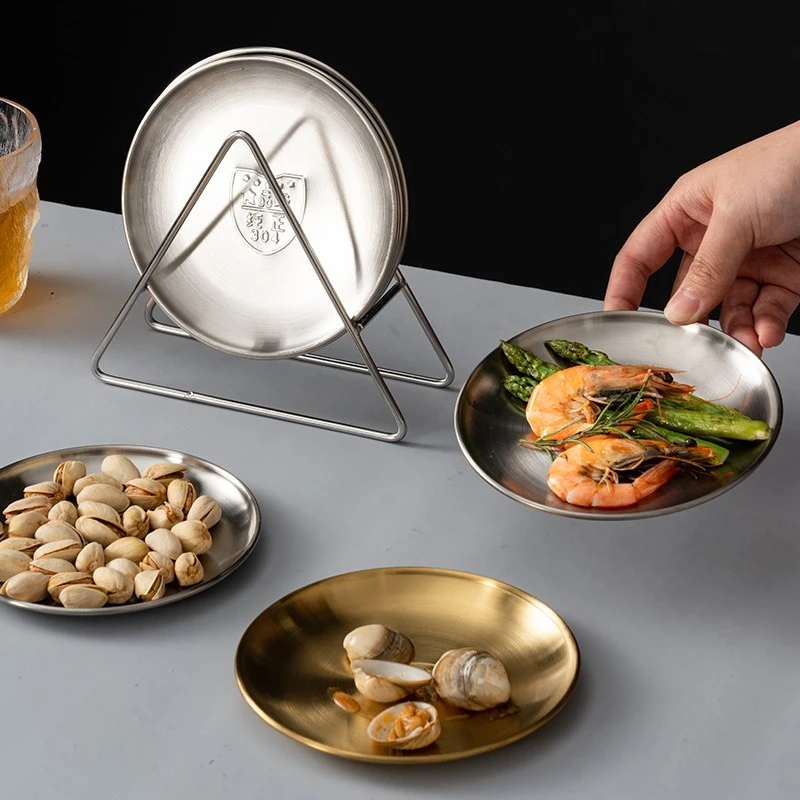 onlycook轻奢食品级不锈钢吐骨碟家用骨头碟垃圾盘小碟子盘子渣盘