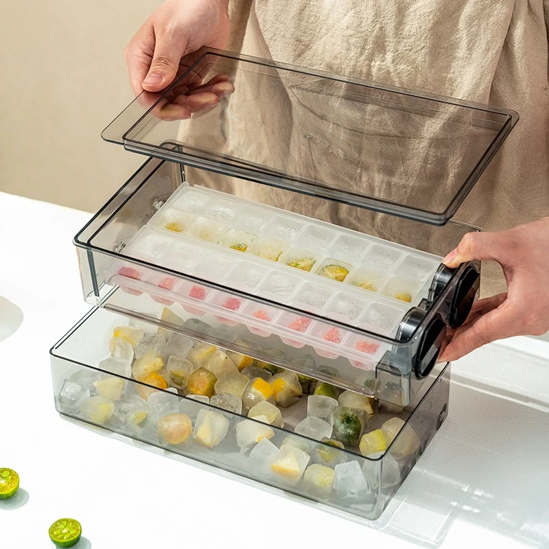 onlycook旋转脱模冰块模具家用自制制冰工具冰格储物盒冻冰块神器