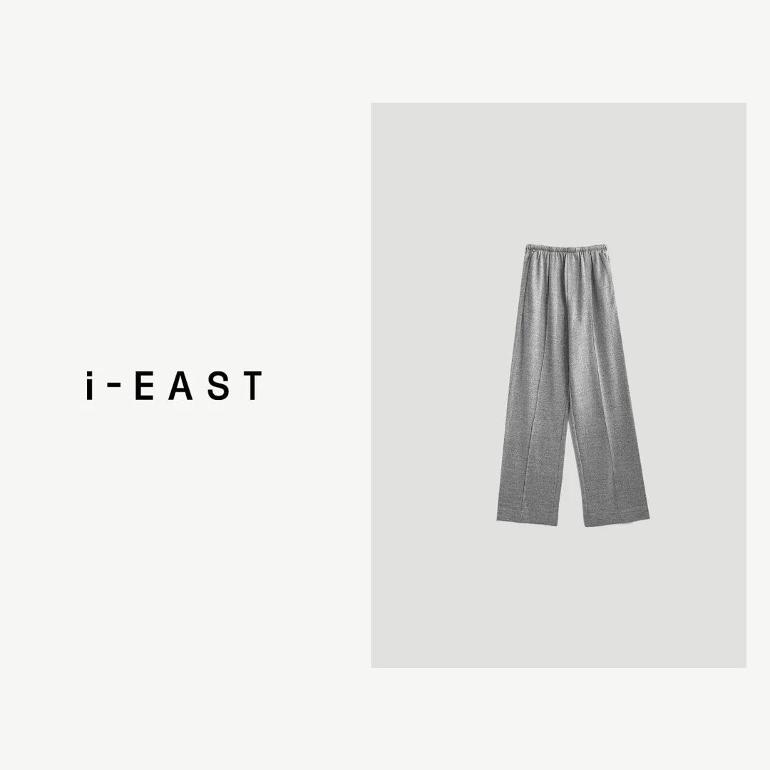 i-EAST 超长比例~简约腰部松紧休闲裤-4C K32530