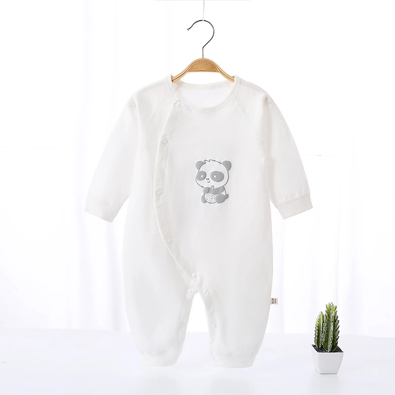 新生婴儿衣服春秋连体哈衣爬服纯棉A类薄款无骨衣服内衣家居儿童