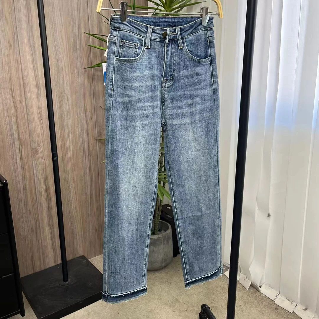 秋季新款九分显瘦小个子牛仔裤H881