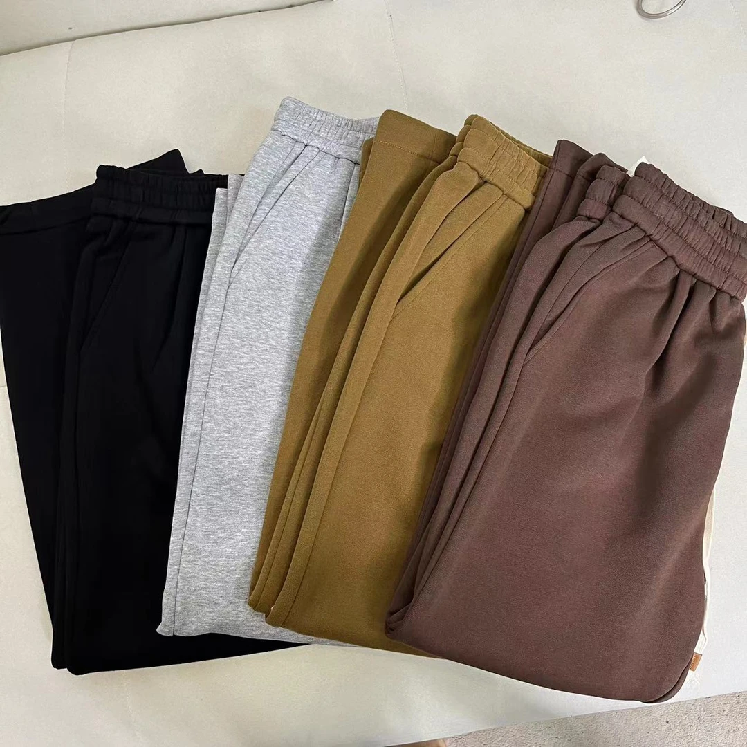 秋季新款百搭休闲显瘦磨毛九分卫裤 H535