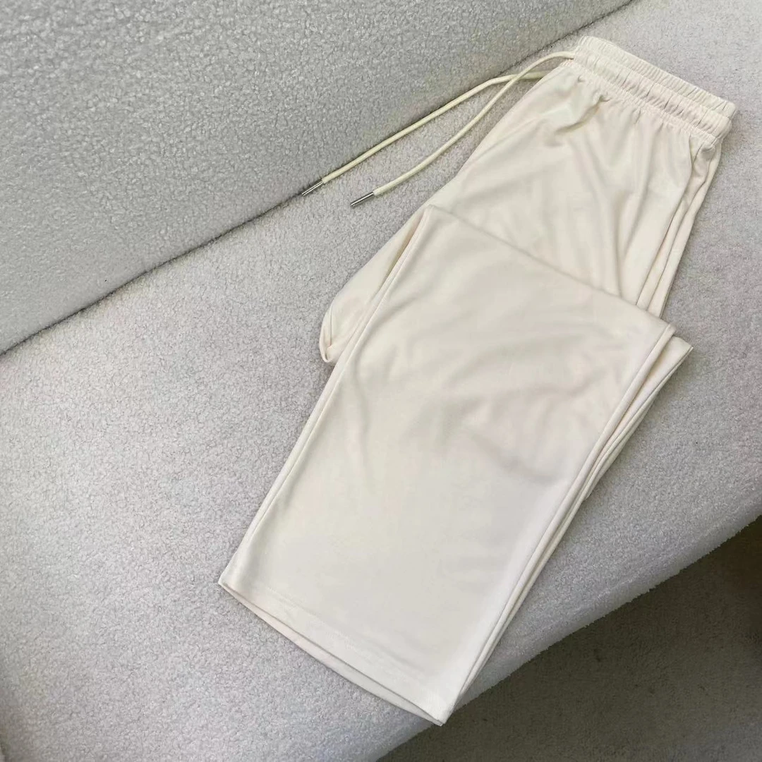 春夏季时尚百搭高腰抽绳直筒铜氨休闲裤 C3253