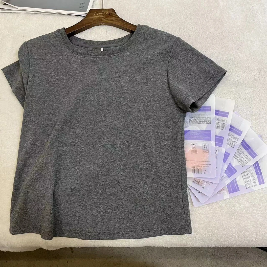 1百搭时尚甄//养/面/膜短袖T恤C8933