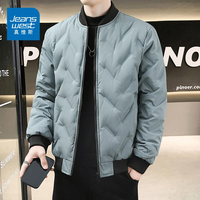 真维斯秋冬款男士2023新款棒球领棉衣棉服保暖棉袄潮牌外套男款