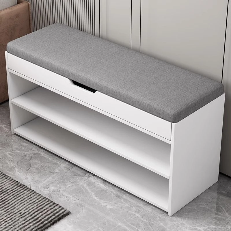 换鞋凳家用门口软包储物鞋柜坐凳一体穿鞋凳进门入户简约现代鞋架