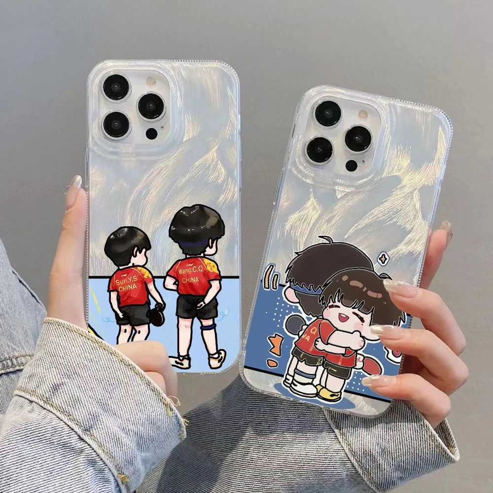 莎头拥抱颖莎羽纱手机壳可爱ins防摔适用苹果华为opp小米vivo荣耀