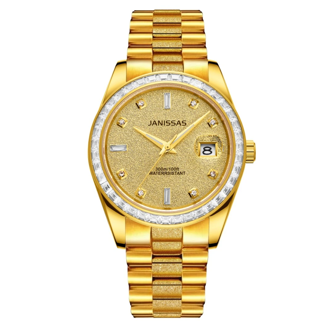 【风繁补贴】JN609捷尼萨斯JANISSAS/金钢锤镶钻男款全自动机械腕表