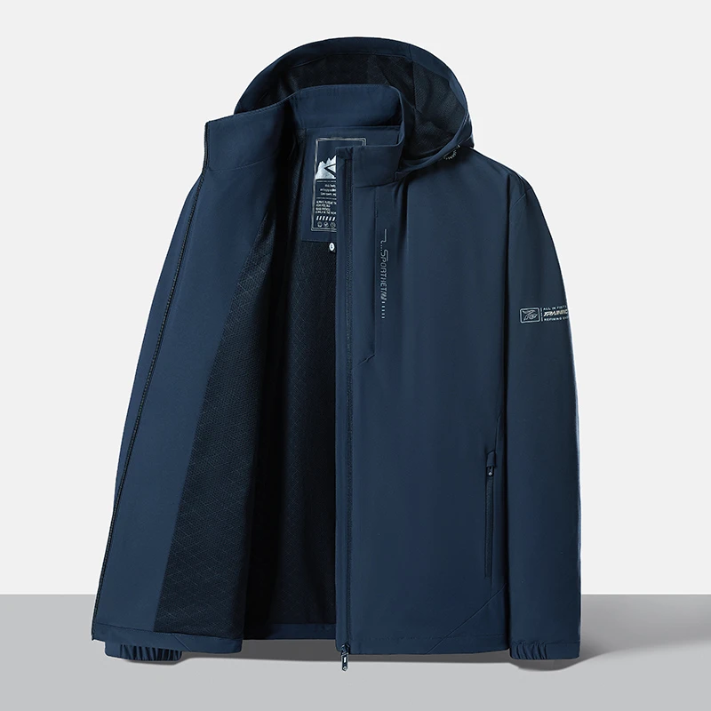 户外运动秋季弹力防风冲锋衣男士春季防风休闲保暖冲锋衣登山外套