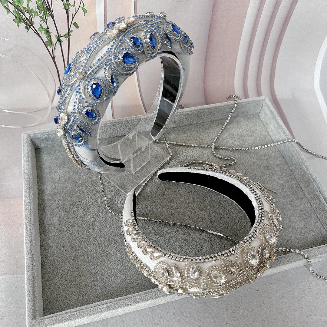 津玲【印度丝】镶钻发箍女高颅顶轻奢小众设计宽头饰压发卡气质名媛