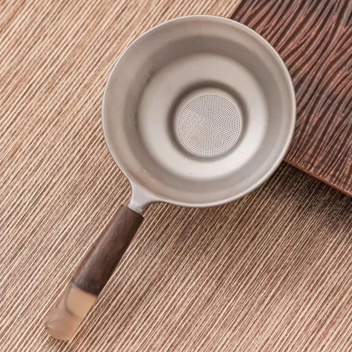 纯钛茶漏茶滤手工千孔一体滤茶器超细茶叶滤网茶隔公道杯过滤网