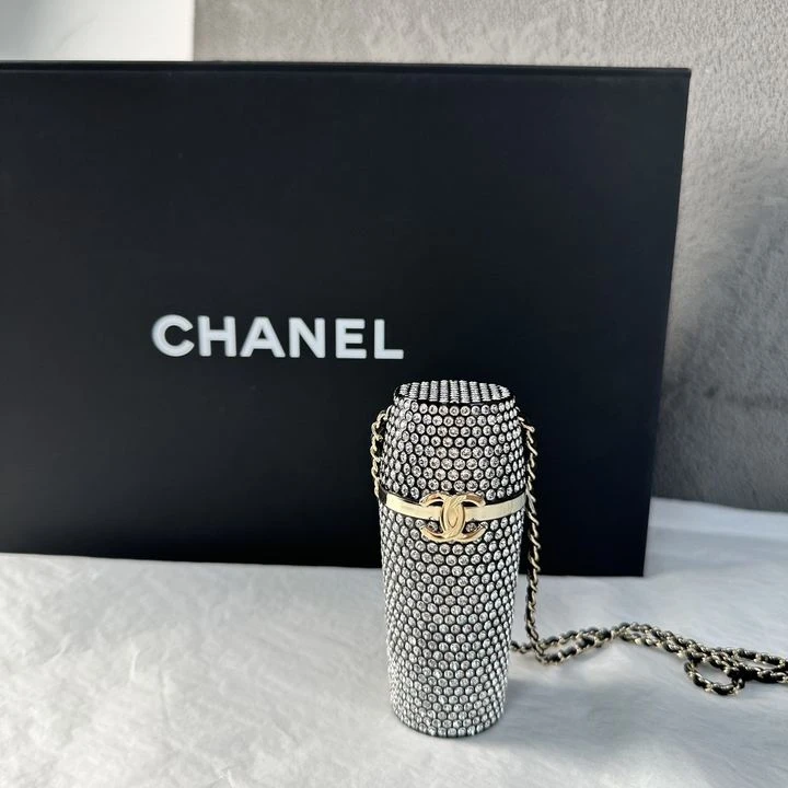 全新未使用 Chanel/香奈儿  【专属】21k满钻链条口红盒子包.