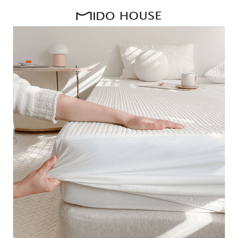 【断码-120】MIDOHOUSE铭都 夹棉床笠纯色 简约ins加厚防滑保护套