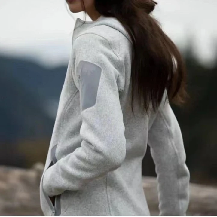 covert秋冬立领抓绒外套男女同款加厚户外休闲运动加绒针织外套