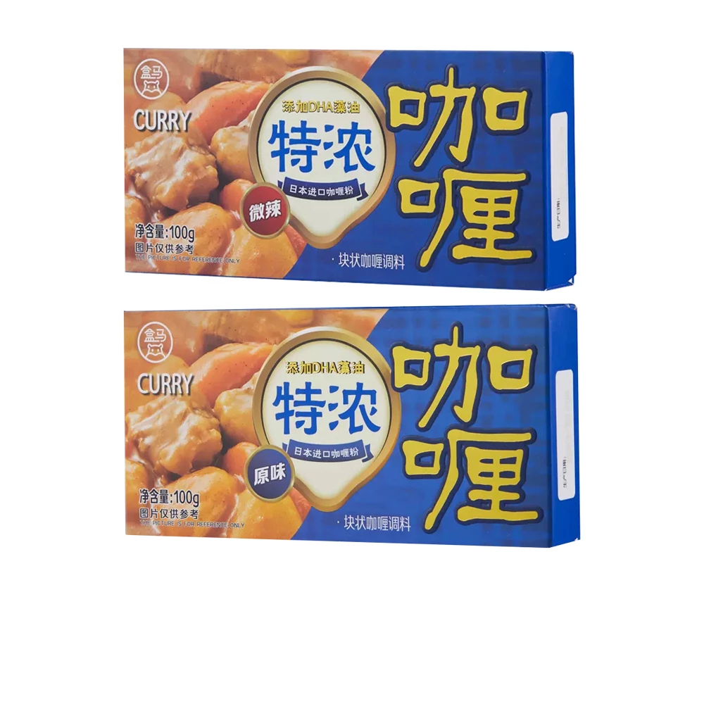 盒马代购 特浓咖喱100G 原味微辣辣味日式黄咖喱料家用酱调料烧菜