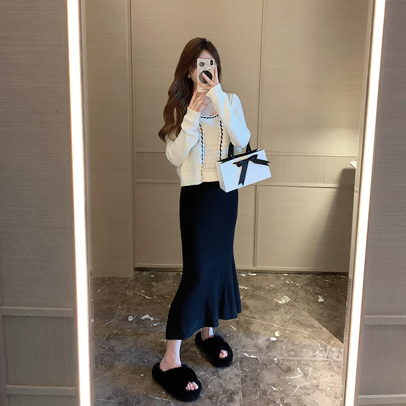 大姐姐 每年都要做美人鱼 羊 毛裙 高腰显瘦半身裙百搭鱼尾裙