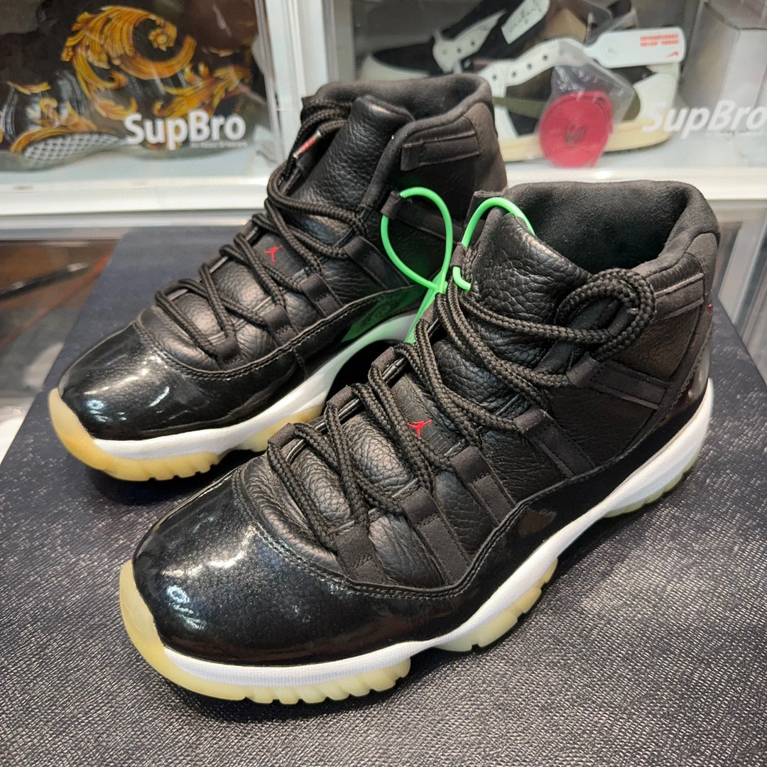 43码/AJ11 漆皮 高帮 复古篮球鞋 暗黑/95新原盒