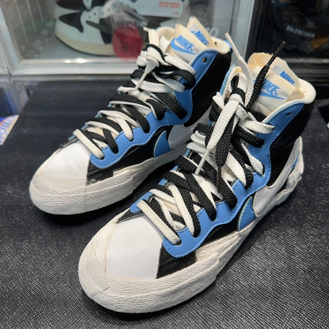 36.5码/Sacai✖️NIKE联名 blazer 白蓝 板鞋/95新无盒