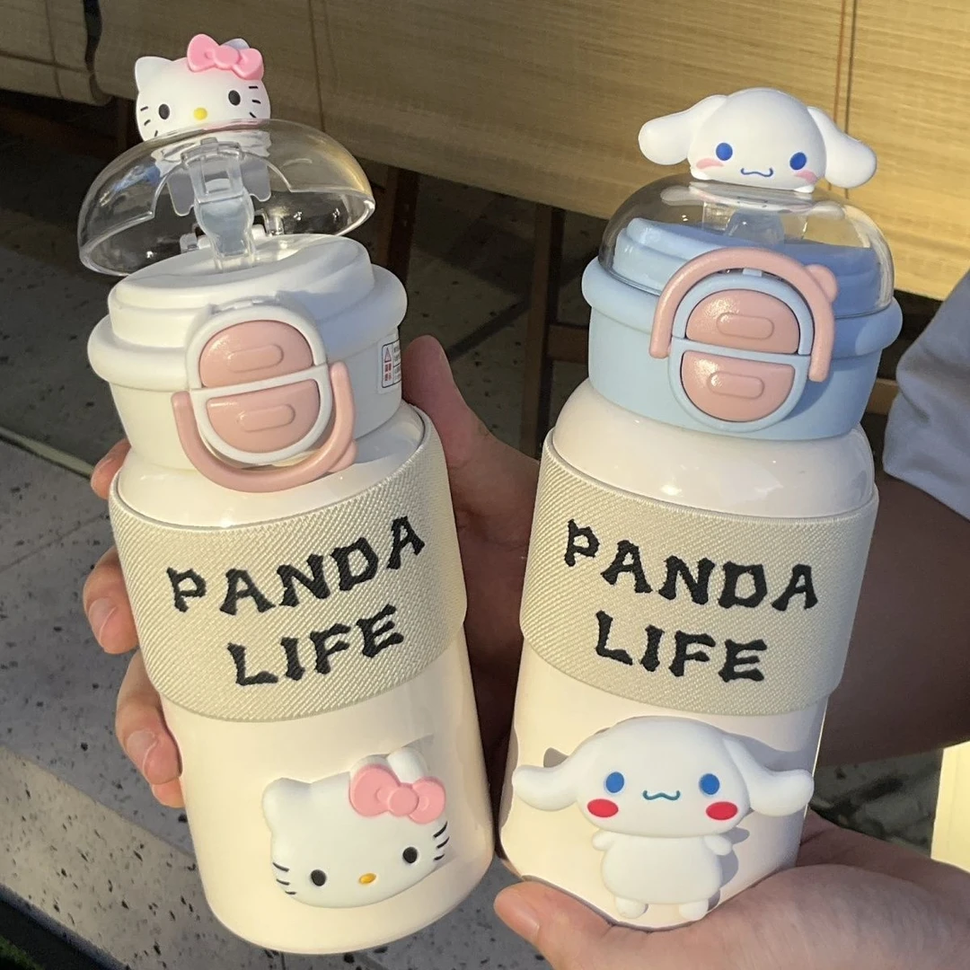 三丽鸥超萌保温杯ins高颜值不锈钢女生可爱吸管新款学生便携秋S1