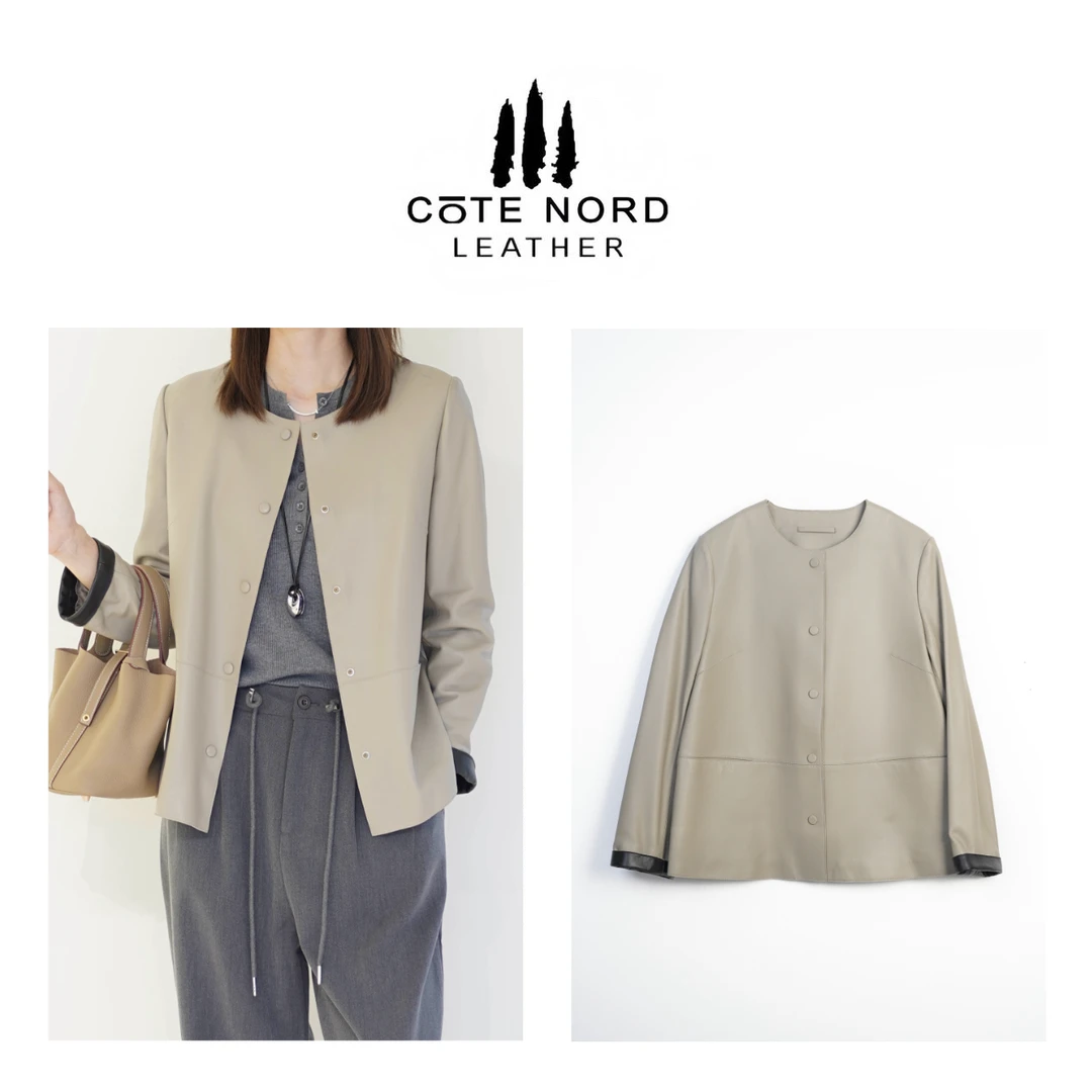 【小钱总】H23-016（23030） 气质款 真皮外套 PY【c】显瘦