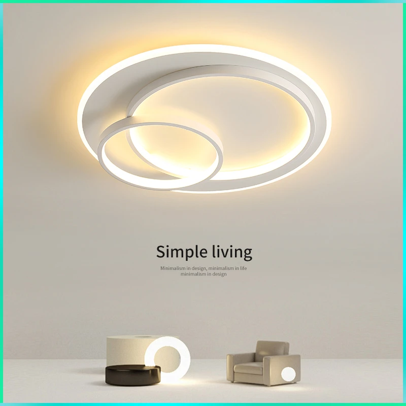 房间灯卧室灯吸顶灯 中山灯具主卧2025新款护眼现代简约led吸顶灯