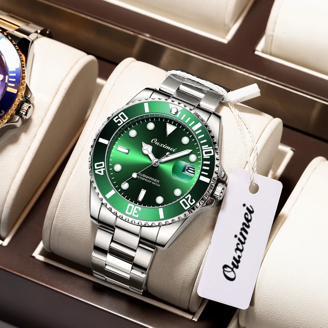 M黑绿水鬼系列/全新未使用/全自动夜光防水男士高端腕表