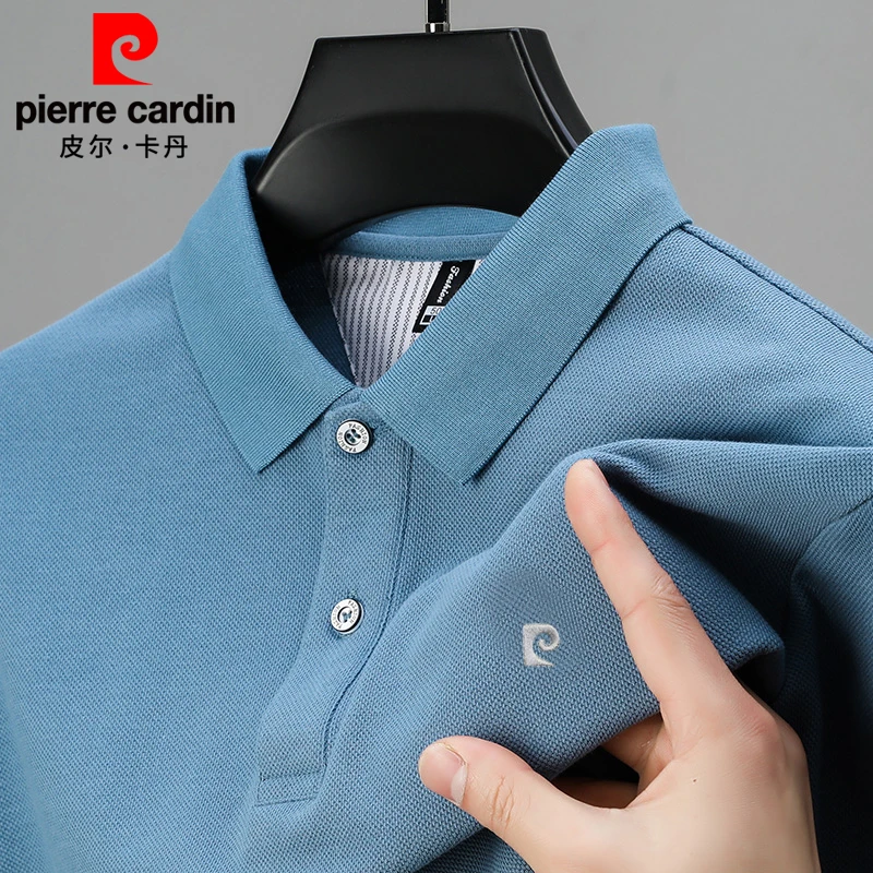 皮尔卡丹正品夏季男装短袖POLO衫 宽松翻领半袖T恤大码休闲爸爸装
