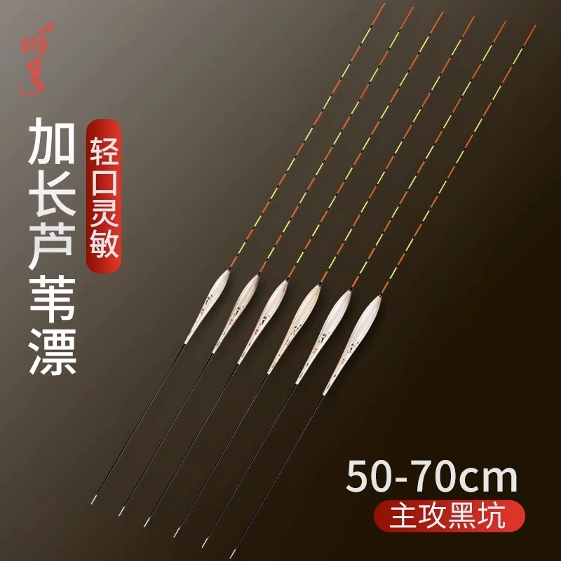 明孚高灵敏鲫鱼浮漂芦苇加长醒目荧光放大漆鲤鱼轻口滑口黑坑鱼漂