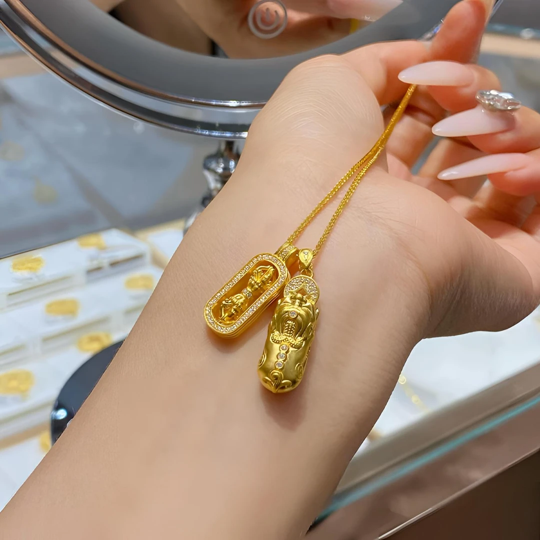 铜合金项链 韦雪同款貔貅吊坠项链精致大气百搭新款蛇骨链毛衣链