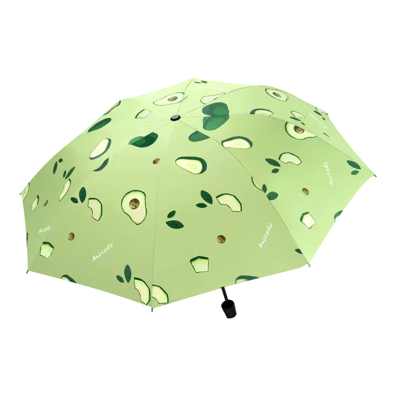 兔头妈妈 夏季折叠晴雨伞遮阳伞 小巧便携抗风 牛油果绿水蜜桃粉