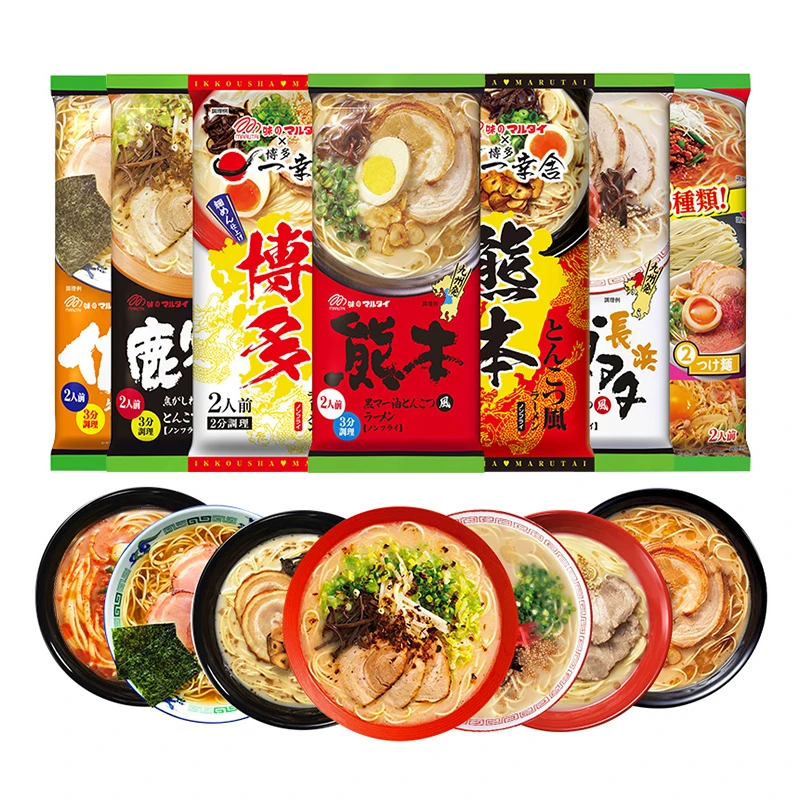日本进口Marutai/玛尔泰熊本豚骨拉面非油炸方便面代餐宵夜挂面条