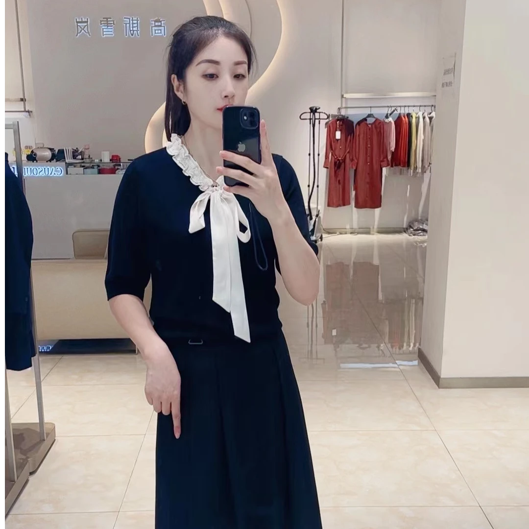 高斯雪岚V领套头衫24313153（秋装新品）