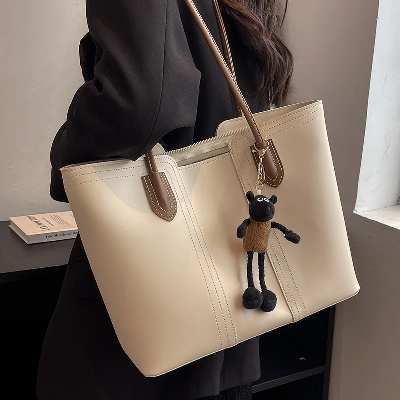 女包大容量百搭单肩托特包女士2023年秋冬高级感大学生上课手提包