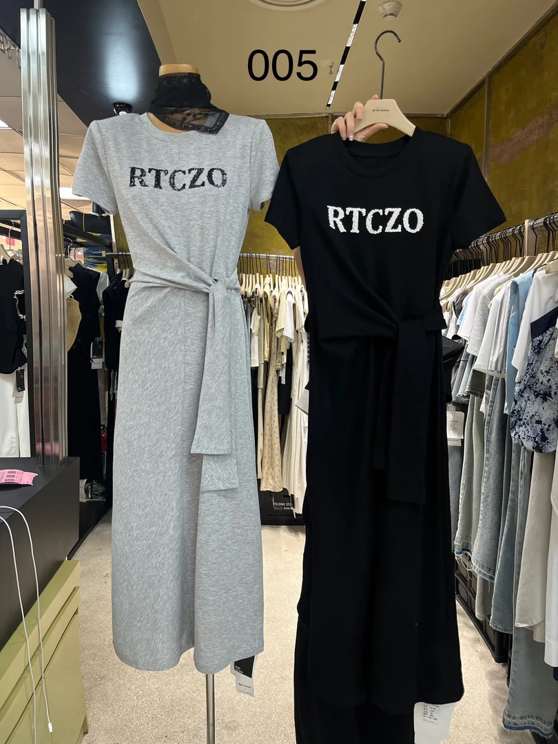 宽松女装连衣裙显瘦气质时尚夏季长款收腰