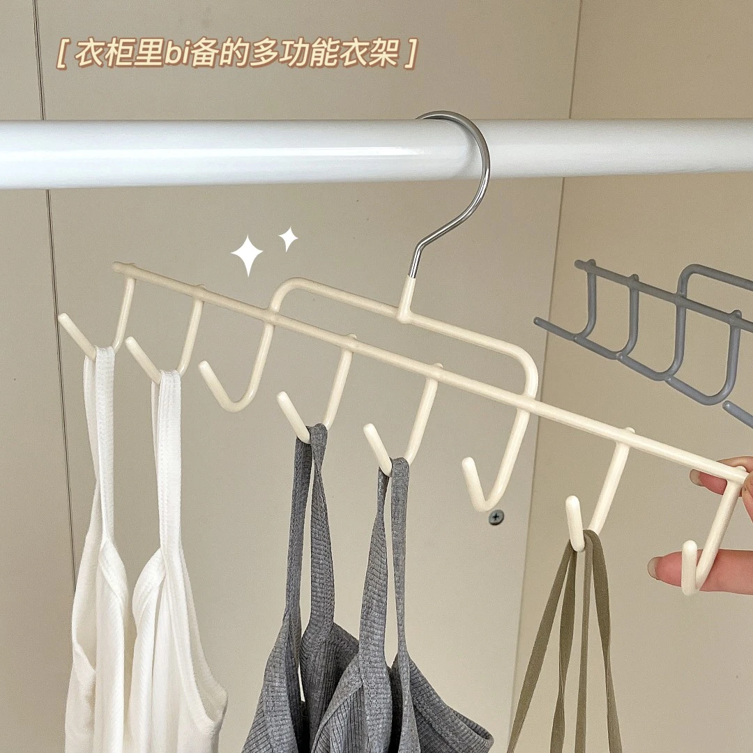 简易金属吊带衣架学生宿舍家用卧室衣柜铁艺内衣帽子包包收纳神器