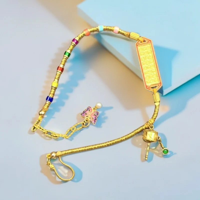 【大师兄】18k黄金太太牌手链手工轻奢时尚百搭黄金手链